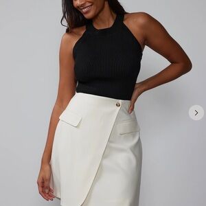 BRAND NEW White asymmetric skirt